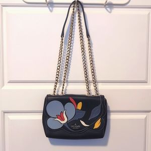 Kate Spade Navy Blue Leather Chain Convertible Bag